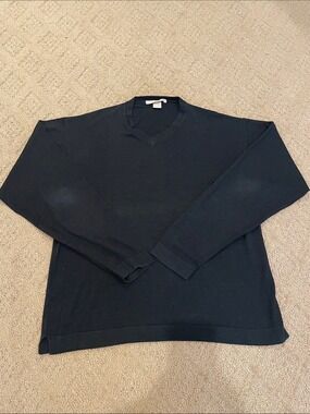 Perry Ellis Men's Black V-Neck Sweater